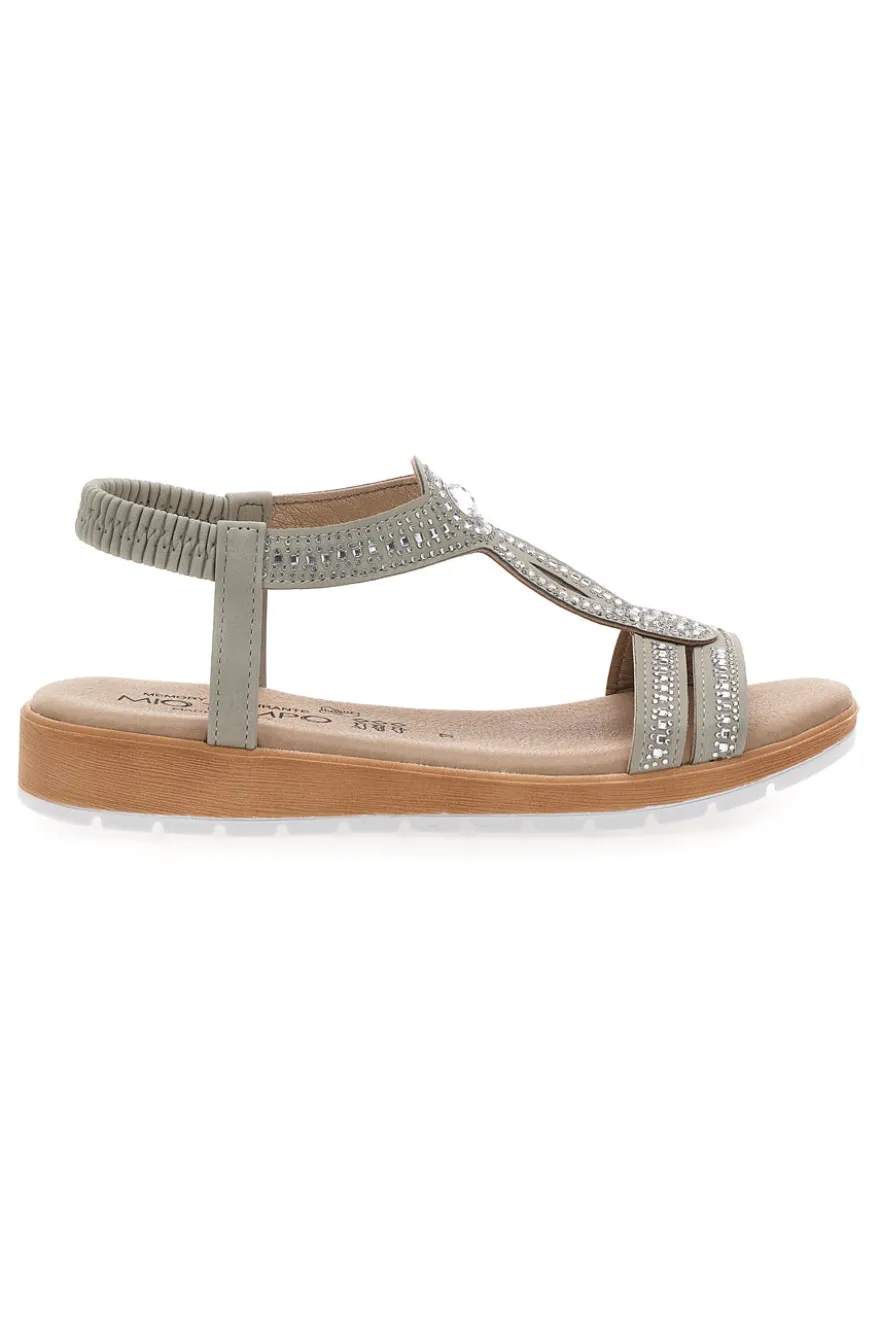 Sandali bassi ghiaccio con strass MIO TEMPO LR253420
