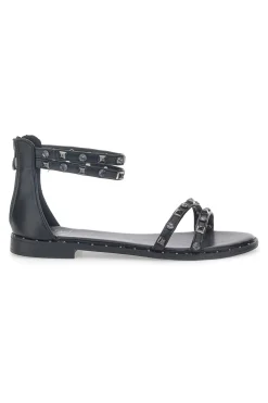 Sandali Bassi Neri con Borchie Me & Me 2535