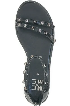 Sandali Bassi Neri con Borchie Me & Me 2535