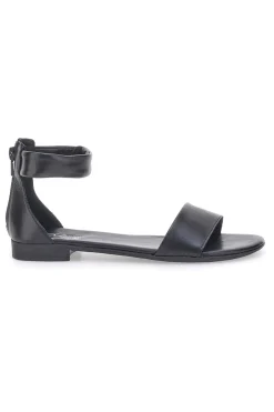Sandali Bassi Neri con Cinturino alla Caviglia Pittarello Look 225495