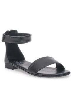 Sandali Bassi Neri con Cinturino alla Caviglia Pittarello Look 225495