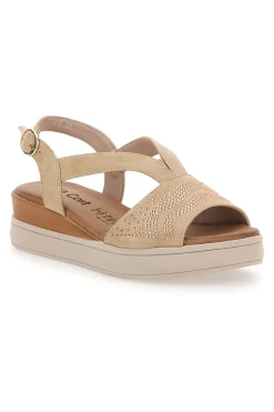 Sandali Beige con Brillantini e Platform CAFE COST 182465148