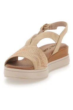 Sandali Beige con Brillantini e Platform CAFE COST 182465148