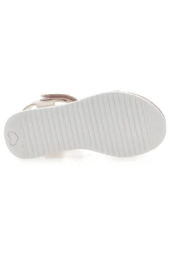 Sandali Beige con Catena Decorativa e Chiusura A Velcro GRAZIE GIRL 14320