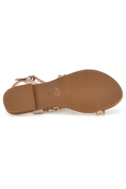 Sandali beige con catena decorativa Mon dieu PREA3682