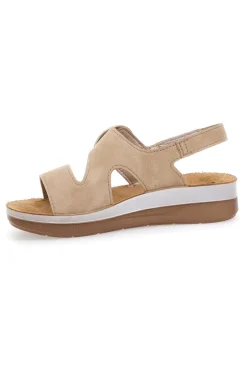 Sandali beige con cinturino comfort e zeppa leggera Inblu 21FT