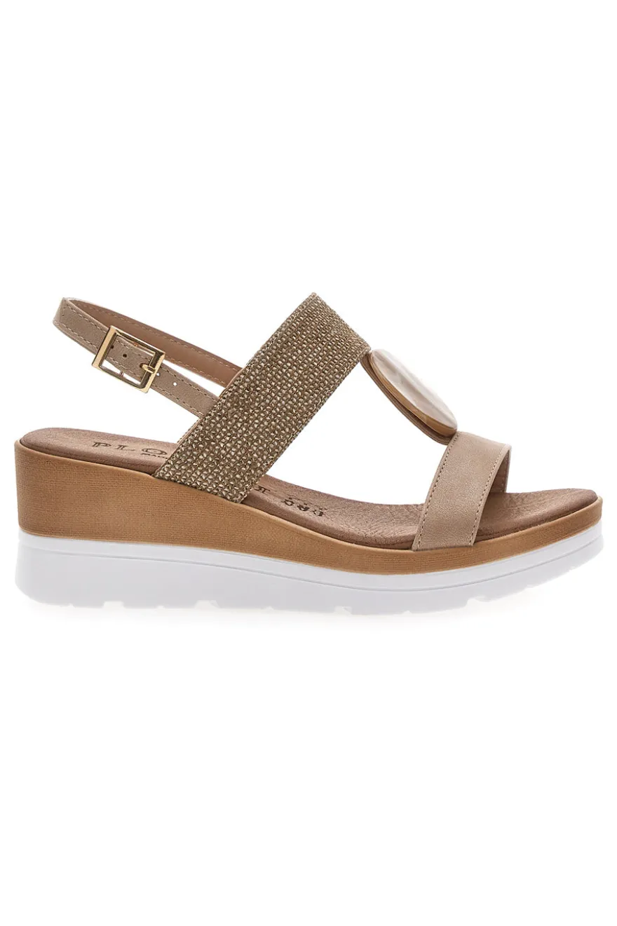 SANDALI BEIGE CON CINTURINO 6 PLOCADI 11075116