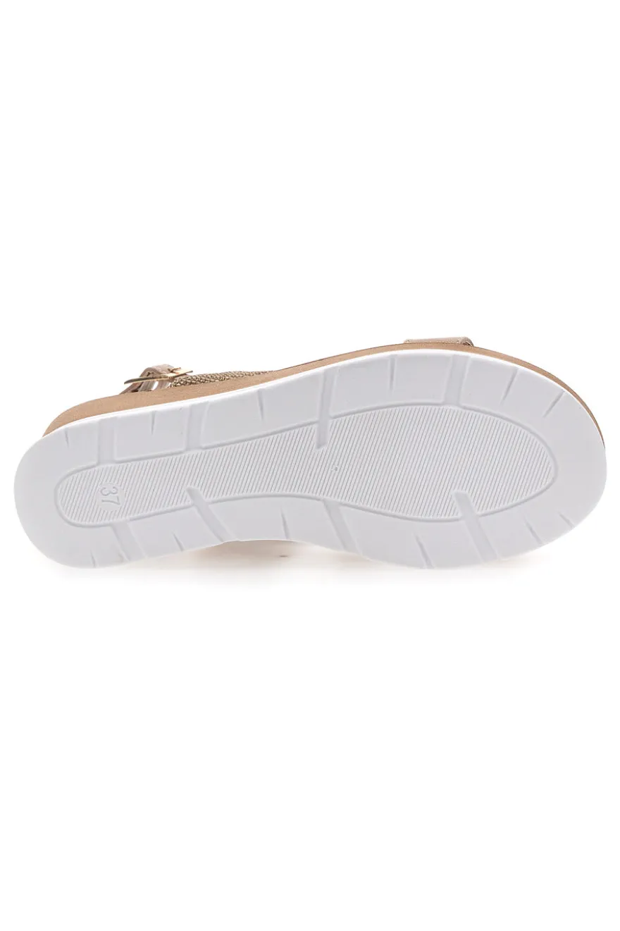 SANDALI BEIGE CON CINTURINO 6 PLOCADI 11075116