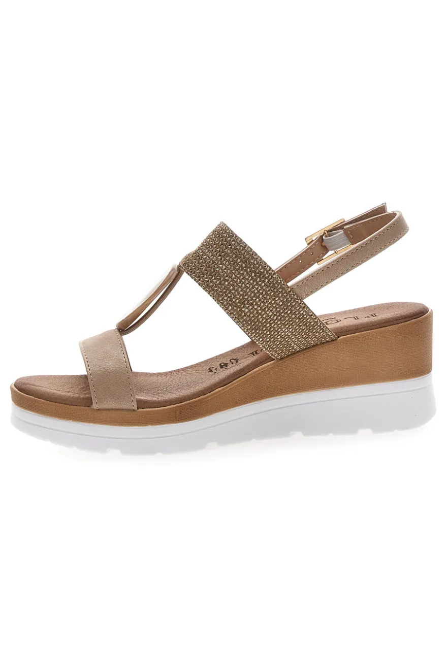 SANDALI BEIGE CON CINTURINO 6 PLOCADI 11075116