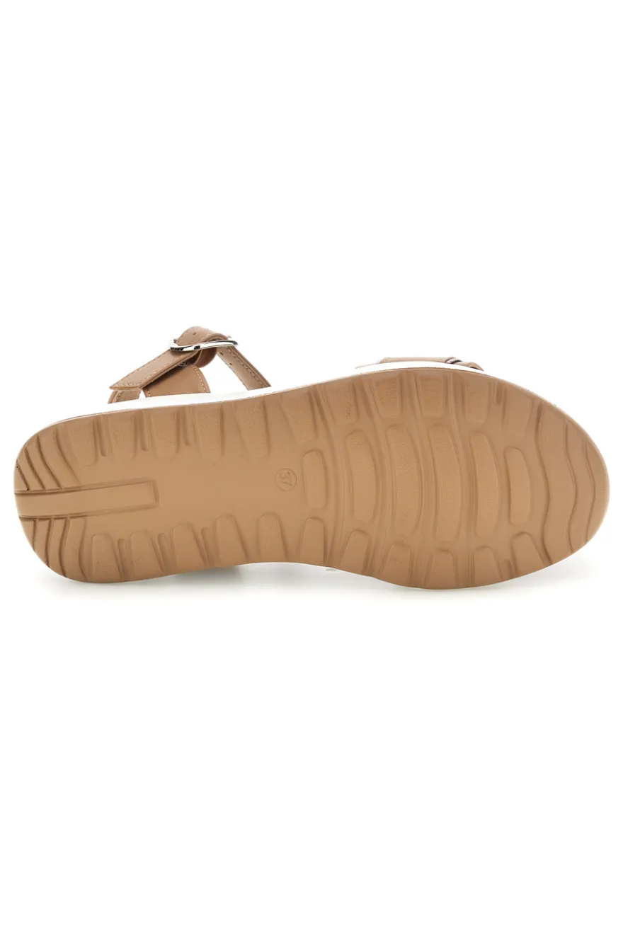 Sandali beige con cinturino regolabile suola comfort Plocadi Bza2423820