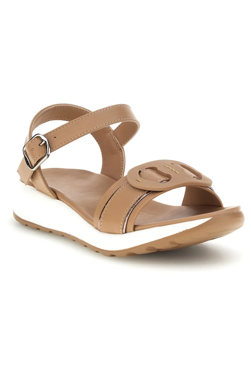 Sandali beige con cinturino regolabile suola comfort Plocadi Bza2423820