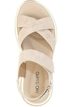 Sandali Beige Con Cinturino Slingback Mio Tempo Mina412