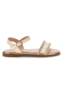 Sandali beige con cinturino intrecciato Pitt kids 392628S