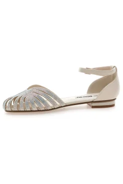Sandali beige con cinturino e dettagli gioiello Energy E354