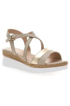 Sandali Beige Con Cinturino e Platform Mariella Burani 51301