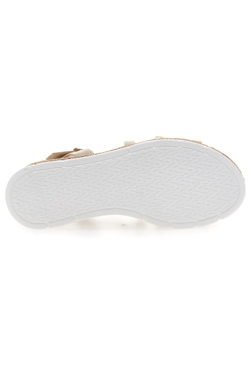 Sandali Beige Con Cinturino e Platform Mariella Burani 51301
