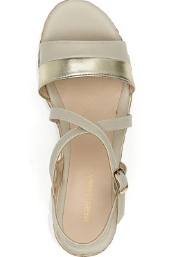 Sandali Beige Con Cinturino e Platform Mariella Burani 51301