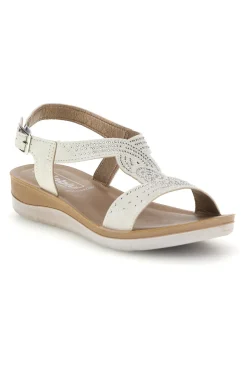 Sandali beige con dettaglio traforato Inblu 49 BV