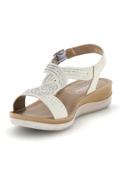 Sandali beige con dettaglio traforato Inblu 49 BV