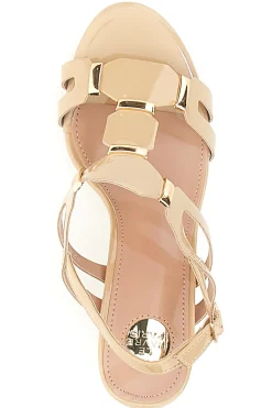 Sandali Beige Con Dettagli Oro Le Havre Paris 231