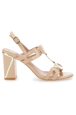 Sandali Beige Con Dettagli Oro Le Havre Paris 231