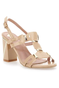 Sandali Beige Con Dettagli Oro Le Havre Paris 231