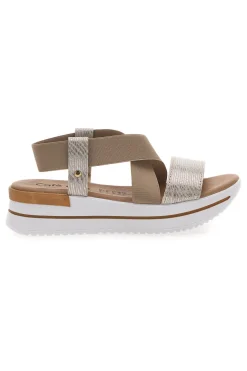 Sandali Beige Con Elastici e Platform Cafe' Cost 272045