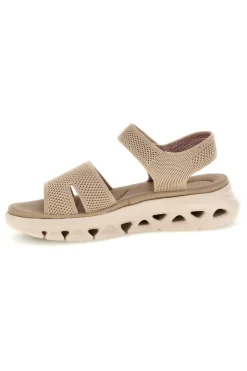 Sandali beige con fasce in mesh suola comfort Plocadi G80634