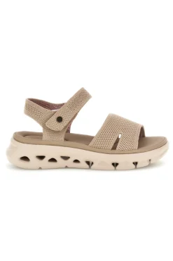 Sandali beige con fasce in mesh suola comfort Plocadi G80634