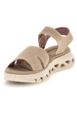 Sandali beige con fasce in mesh suola comfort Plocadi G80634