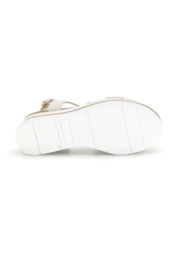 Sandali beige con fasce incrociate e memory soft Energy E490