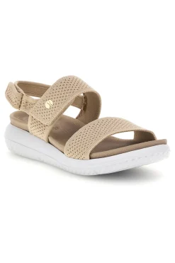 Sandali beige con fasce traforate e velcro Inblu 30 TT
