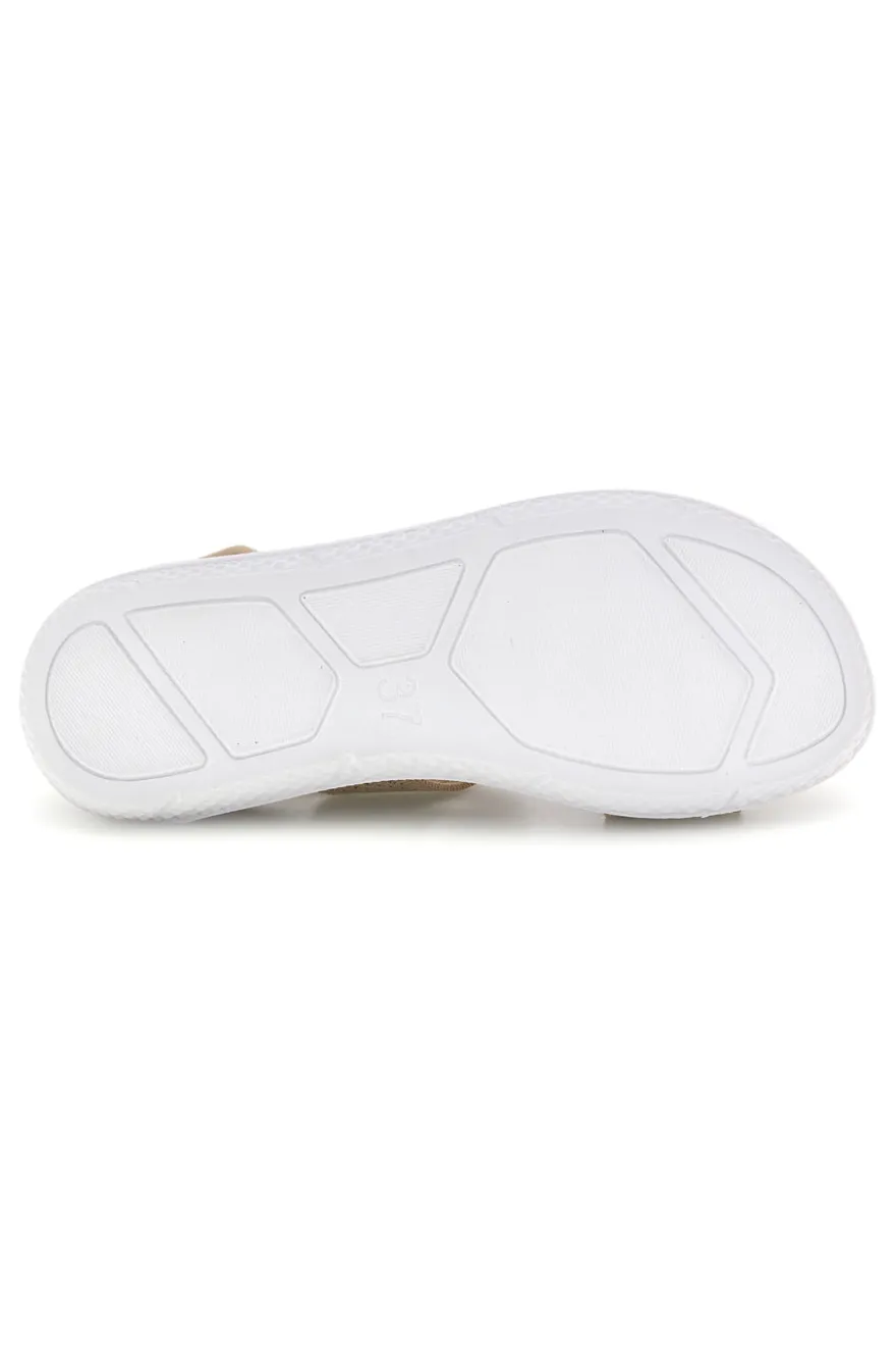 Sandali beige con fasce traforate e velcro Inblu 30 TT