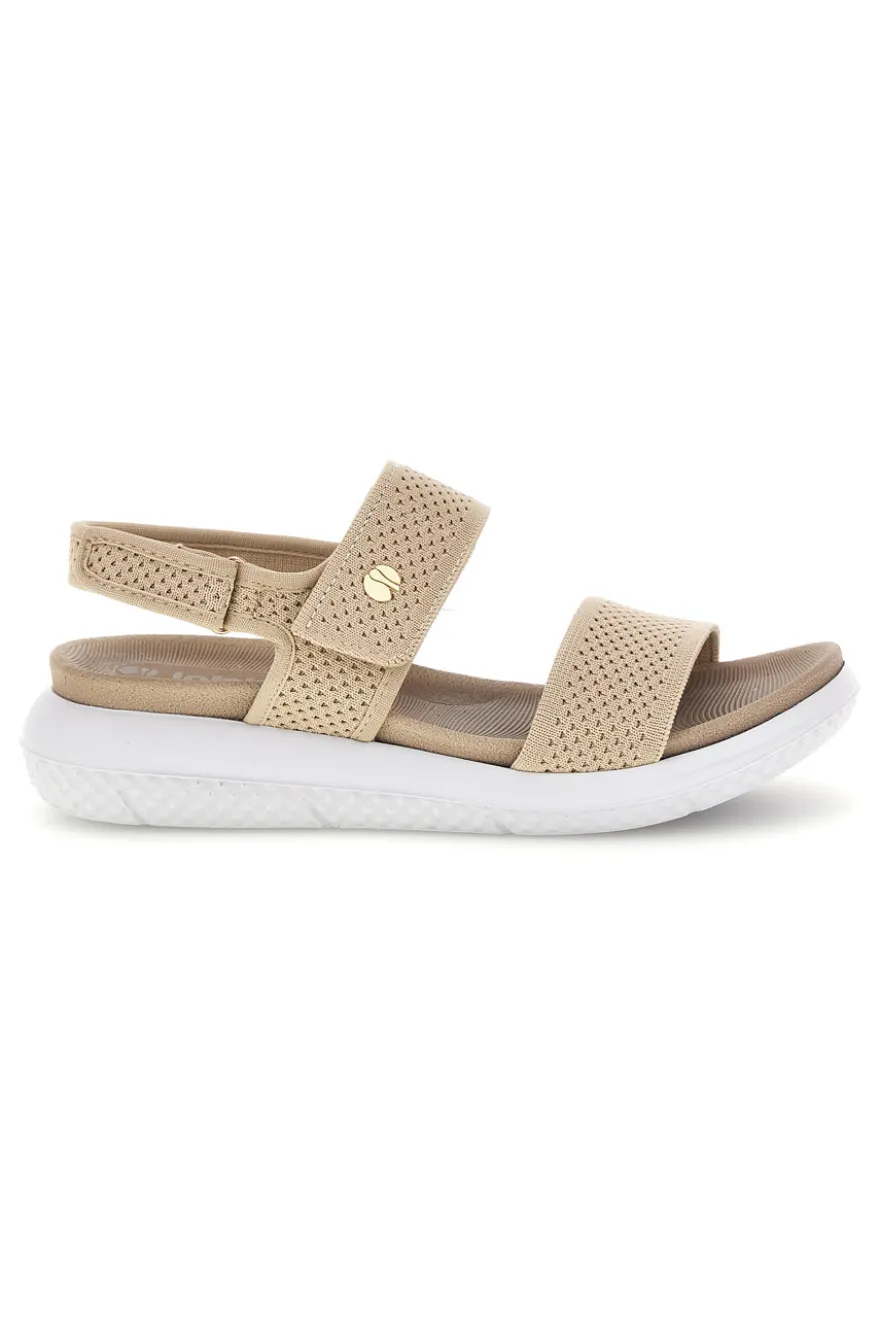 Sandali beige con fasce traforate e velcro Inblu 30 TT