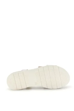 Sandali beige con fascia effetto intrecciato Plocadi 452045
