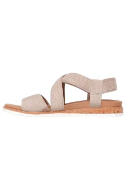 Sandali Beige Con Fascie Elastiche Skechers Desert Kiss Low
