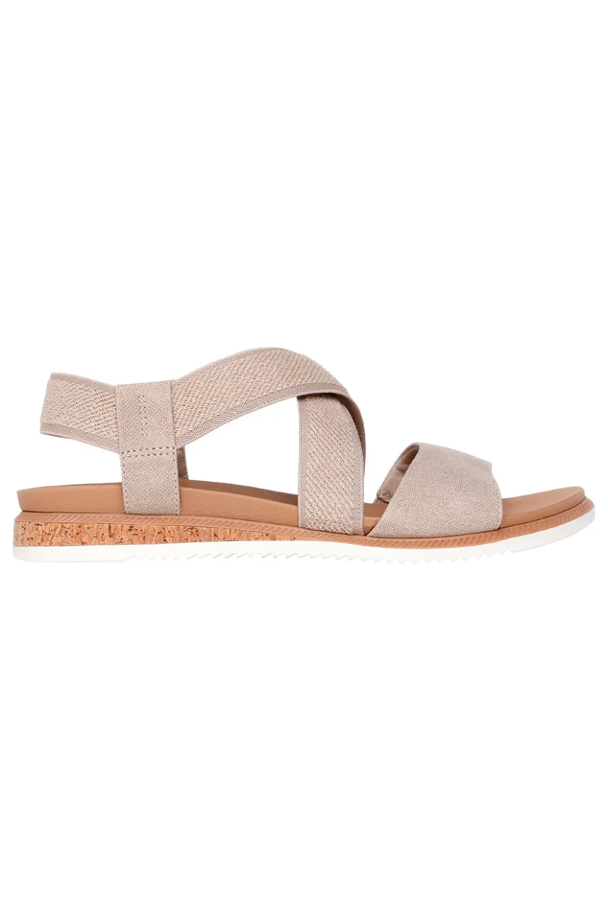 Sandali Beige Con Fascie Elastiche Skechers Desert Kiss Low