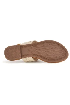 Sandali beige con infradito e morsetto The first chic PREA3572