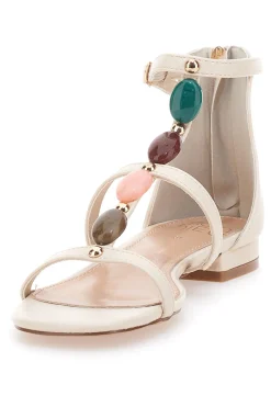 Sandali Beige con Pietre Colorate MON DIEU 695