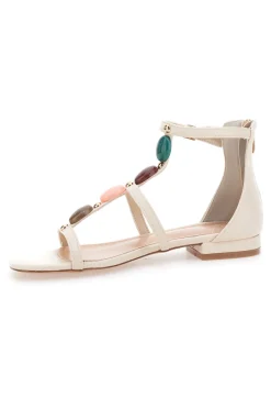 Sandali Beige con Pietre Colorate MON DIEU 695
