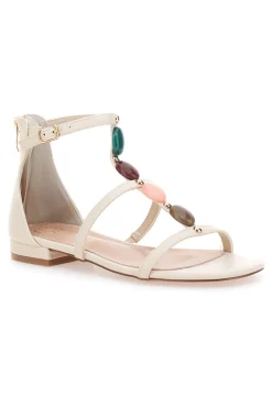 Sandali Beige con Pietre Colorate MON DIEU 695