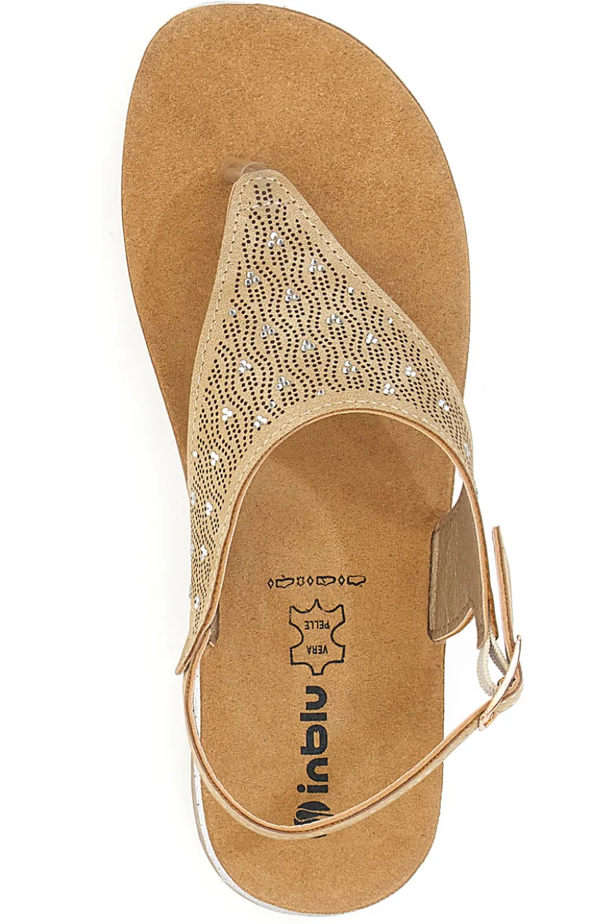Sandali beige con plantare soft Inblu 22FT