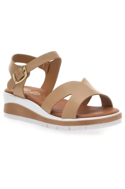Sandali beige con plantare anatomico e cinturino Bio Up 403