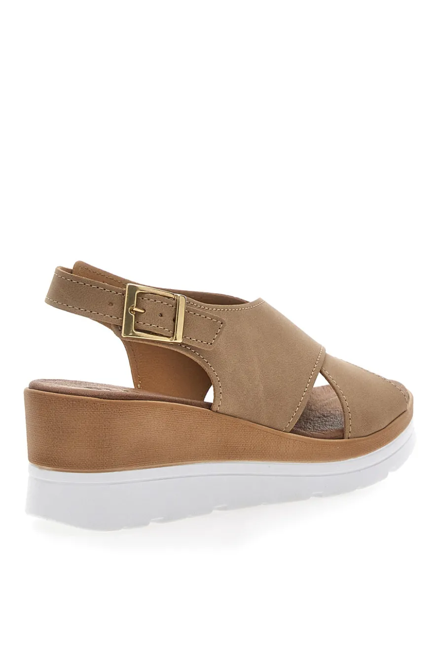 Sandali beige con Platform PLOCADI 1107704