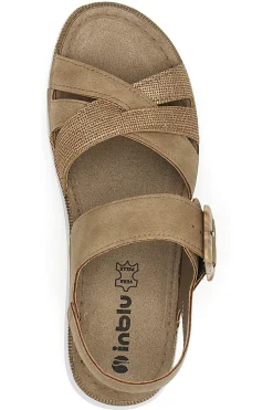 Sandali beige con sottopiede comfort In Blu 47CN