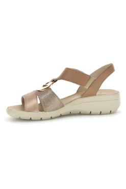Sandali beige con sottopiede in vera pelle super comfort e sistema anti-shock Imac 1079705419213
