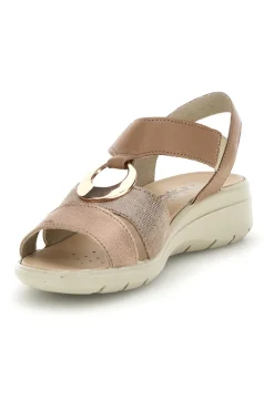 Sandali beige con sottopiede in vera pelle super comfort e sistema anti-shock Imac 1079705419213