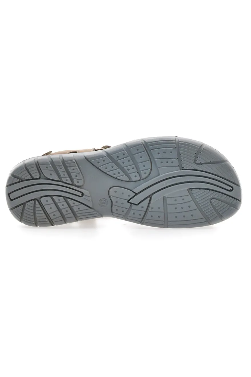 Sandali Beige Con Sottopiede in Vera Pelle Fly Dinamic 65