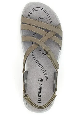 Sandali Beige Con Sottopiede in Vera Pelle Fly Dinamic 65