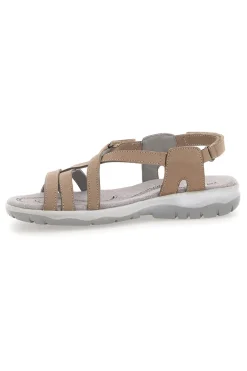 Sandali Beige Con Sottopiede in Vera Pelle Fly Dinamic 65